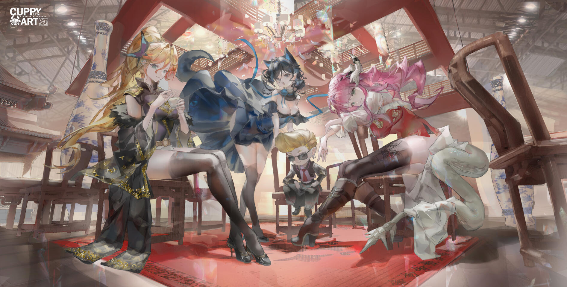 Taipeipotato's and vtubers collab artwork